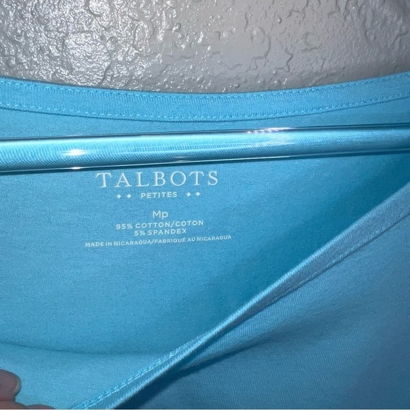 Blue Talbots 3 Quarter Inch Blouse - Picture 5 of 5